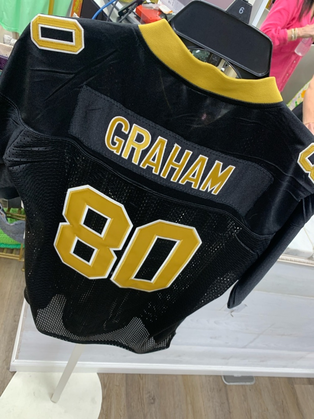 NFL Black and Gold #80 Football Jersey - Reebok - Picture 2 of 6